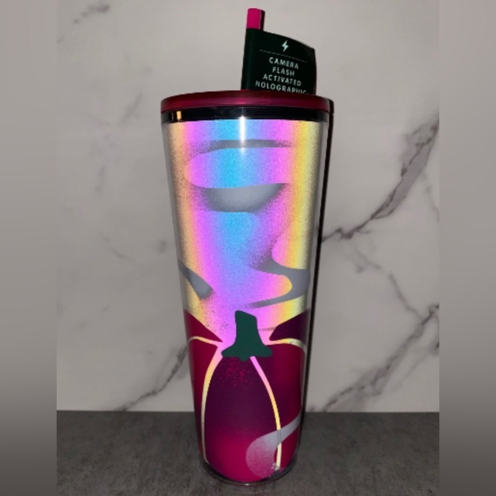 Starbucks Halloween camera flash activated holographic tumbler. - Picture 4 of 11
